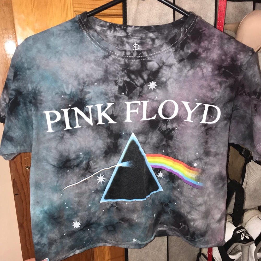 Tie-Dye Pink Floyd Crop Top
